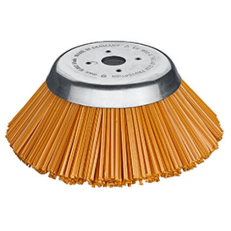 Tête Brosse Conique Brins Polyester Sensitiv Pour Débroussailleuse De 1 Cv (0,7 Kw) à Max 2,5 Cv (1,8 Kw). Diamètre: 230 Mm, Alé