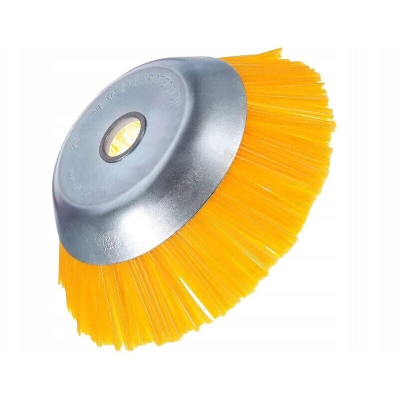 Tête Brosse débroussailleuse Universelle, Brosse Désherbage Gazon mauvaises herbes en nylon 200 x 25,4 mm