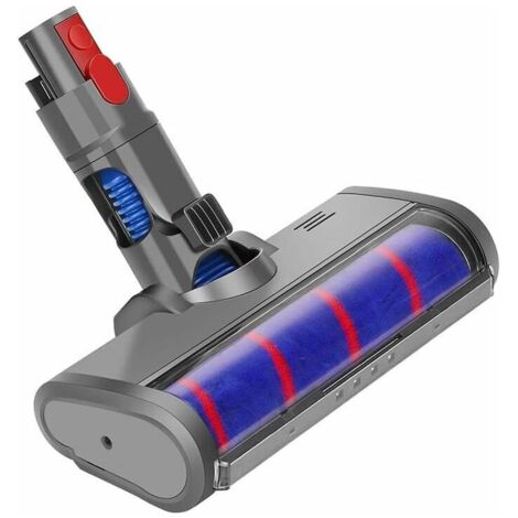 Tête-Brosse pour Dyson Cyclone V11 V10 V8 V7 Aspirat sans Fil, Brosse de Sol électrique à roulettes Douce de Remplacement d'accessoire pour Parquet/Sols Durs/Nettoyage des Coins Sombr