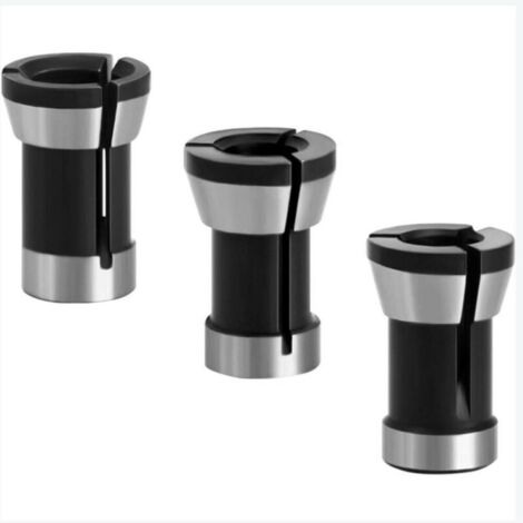 Tête d'adaptateur de toupie, mandrin d'adaptateur de machine de gravure, adapté au support de mandrin de toupie de coupe-bois électrique (6 mm, 6,35 mm, 8 mm)