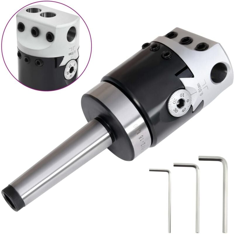 Vidaxl - Tête d'alésage 50 mm et tige de perçage MT2 de fraisage à tour