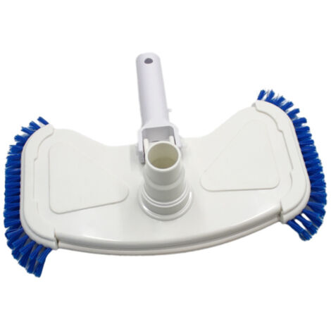 Tête d'aspirateur avec brosse latérale, tête d'aspirateur pour piscine, outil de nettoyage de piscine, tête d'aspirateur incurvée avec brosse