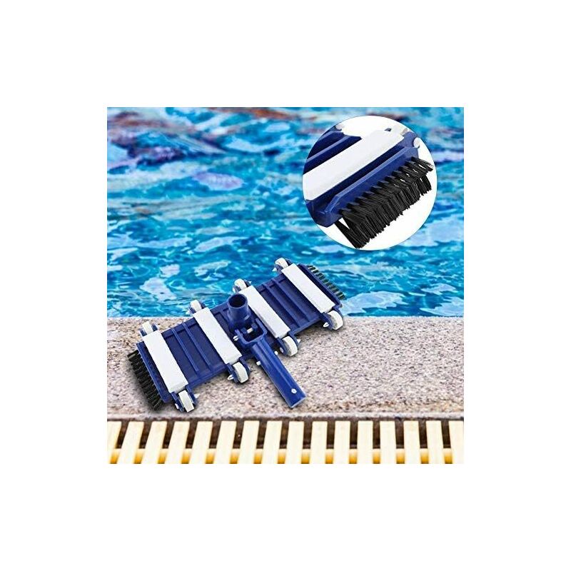 Tête d'aspirateur de piscine de 14 pouces avec roues brosses accessoires d'équipement de nettoyage de piscine - Jeffergarden