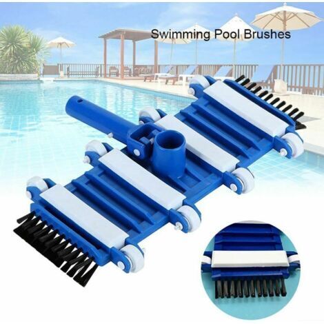 Tête d'aspirateur pour piscine, nettoyeur universel pour piscine, tête d'aspirateur de 35,5 cm avec roues et brosses latérales, kits d'entretien robustes pour bassins enterrés