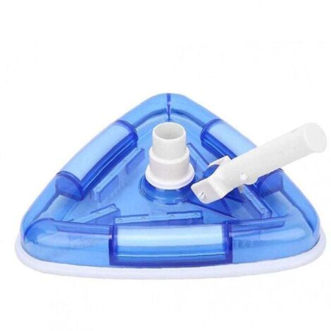 Tête d'aspiration de piscine, tête de sol triangulaire transparente avec Interface de tuyau de brosse