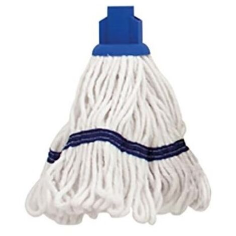 Tête de balai à franges RS PRO Bleu pour Poignée en aluminium de RS Pro ( Prix pour 1 )