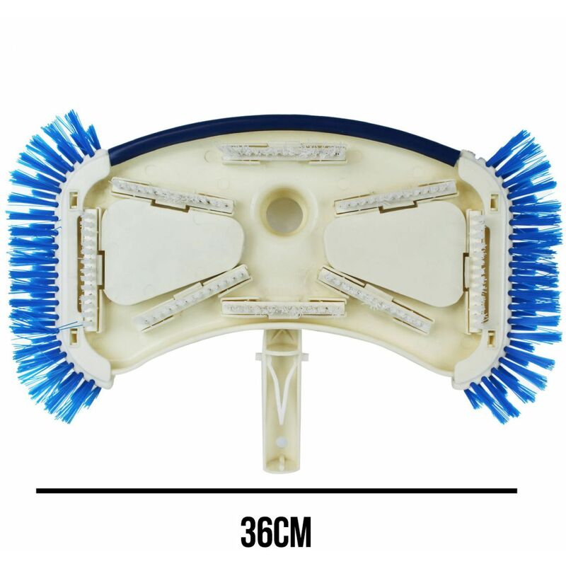 Tête de balai aspirant avec brosses latérales pour manche LINXOR FRANCE ® TÊTE DE BALAI ASPIRANT AVEC BROSSES