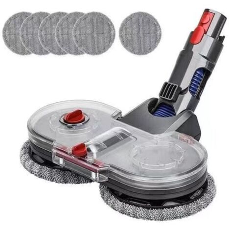 Tête de Balai électrique pour Dyson V11 V10 V8 V7 Aspirateur sans Fil, Accessoire de Rechange de Brosse de Sol pour Parquet Sols Durs, avec Réservoir d'eau et 6Tampons de Balai (Mop