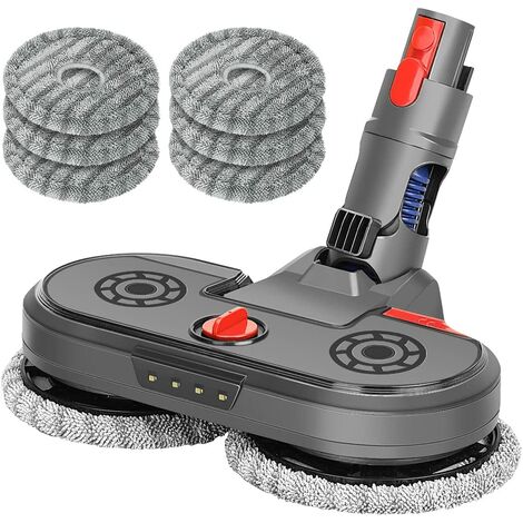 Tête de Balai Electrique pour Dyson V15 V11 V10 V8 V7 avec Réservoir d'Eau Intégré et 6 Tampons de Balai Lavable