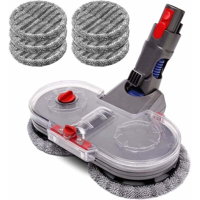 Tête de Balai Electrique pour Dyson V15 V11 V10 V8 V7 Avec Réservoir d'eau Intégré, LED Lumière, Vadrouille Lavable