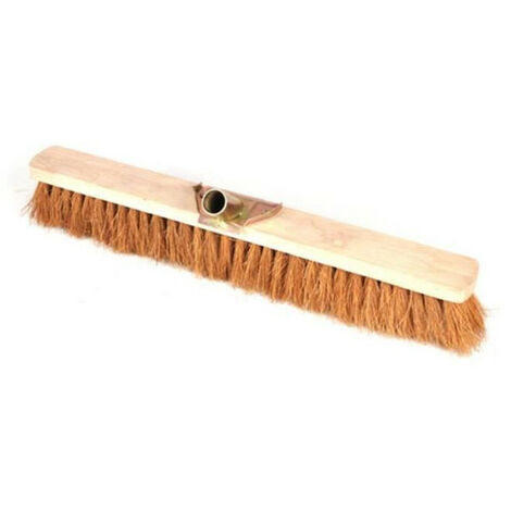 Tête de balai en bois et fibre de coco - Marron - L 60 cm - Livraison gratuite