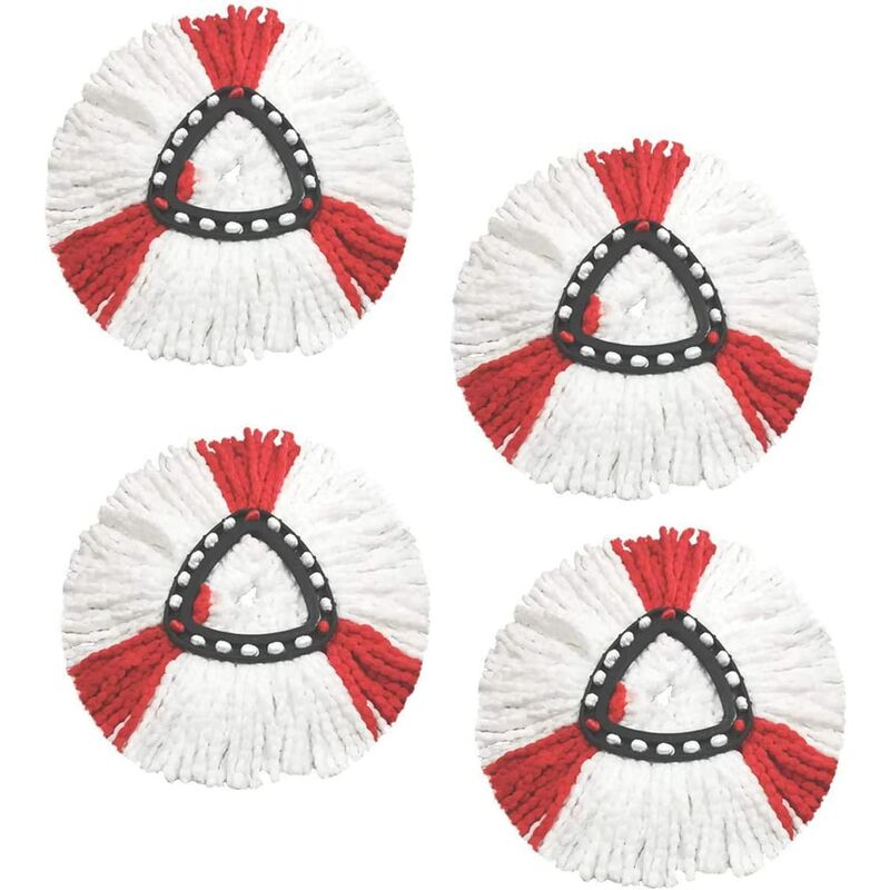 Tête de balai en microfibre de rechange pour balai à franges Vileda EasyWring Spin Mop O-cèdre rotatif à 360 ° Pièces de rechange