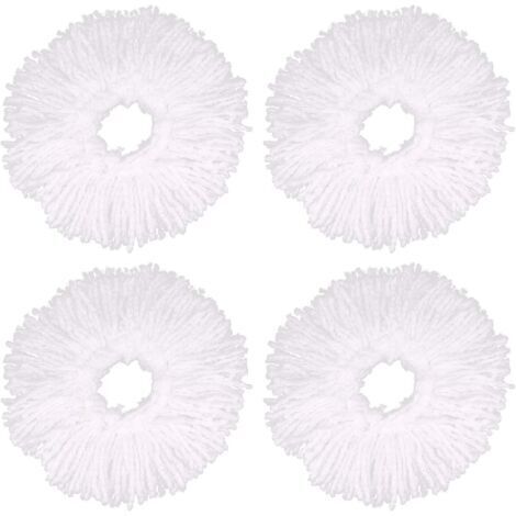Tête de balai en microfibre monobloc, tête de balai ronde de rechange rotative à 360° pour le nettoyage des sols (16 cm de diamètre).