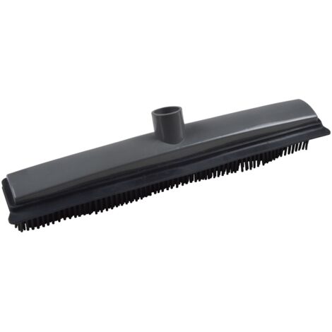 Tete de balai poils TPR avec raclette 31 cm gris