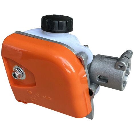 Tête de boîte de vitesses 26mm 9 Spline pour tronçonneuse et taille-haie, alliage d'aluminium anti-corrosion, couleur orange.