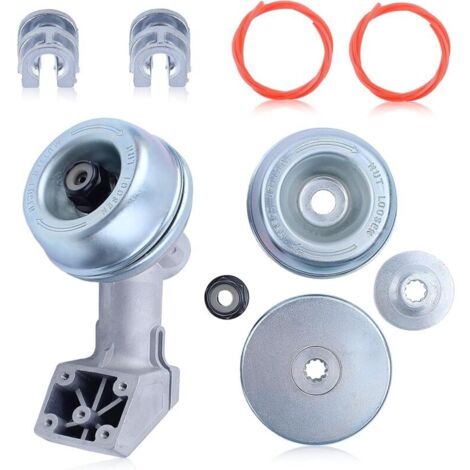 Tête de Boîte D'engrenage Kit pour Stihl Débroussailleuse Tondeuse FS120 FS130 FS200 FS250 FS90 FS100 FR130 FR220 avec Corde de Paille Boucle en Aluminium 41376400100 41306410300