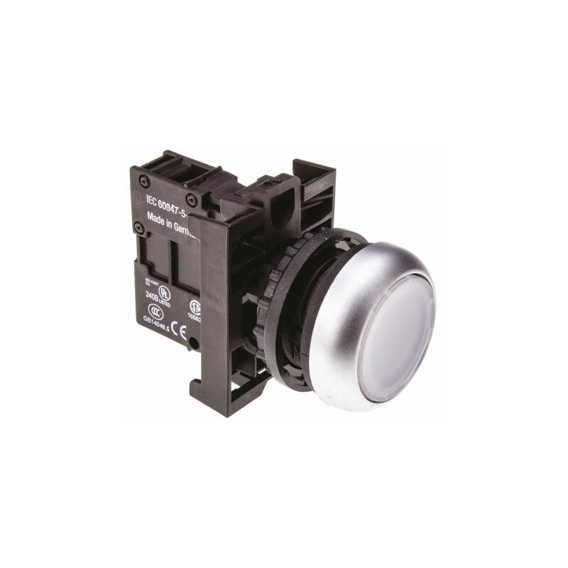 Tête de bouton poussoir Eaton Eaton Moeller Blanc, ø découpe 22mm, Momentané ( Prix pour 1 )