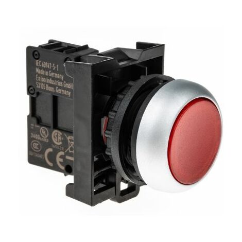 Tête de bouton poussoir Eaton, Eaton Moeller Rouge, Ø découpe 22mm, Momentané ( Prix pour 1 )