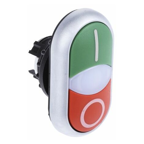 Tête de bouton poussoir Eaton, Eaton Moeller Vert, Rouge, Ø découpe 22mm, Momentané ( Prix pour 1 )