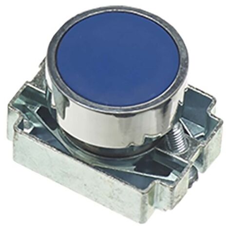 Tête de bouton-poussoir RS PRO Bleu, Momentané, Ø découpe 22mm ( Prix pour 1 )
