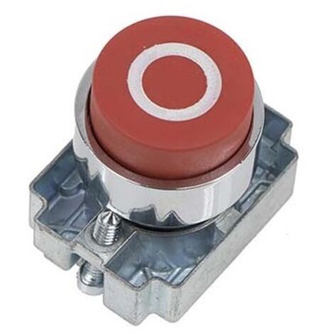 Tête de bouton-poussoir RS PRO Rouge, Momentané, Ø découpe 22mm ( Prix pour 1 )