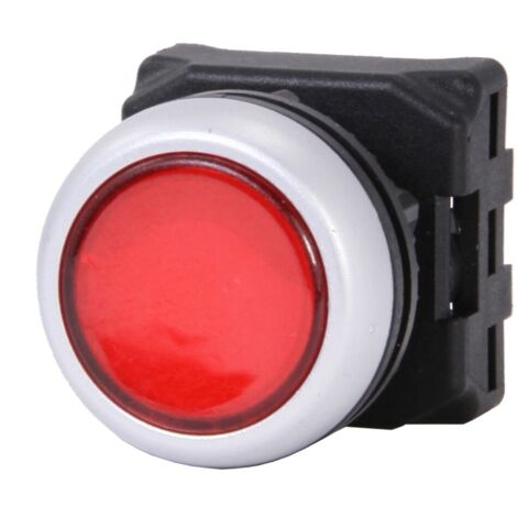 Tête de bouton-poussoir RS PRO Rouge, Retour par ressort, Ø découpe 22mm ( Prix pour 1 )