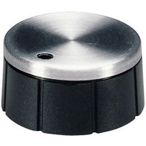 Tête de bouton rotatif OKW A1624260 aluminium, noir (Ø x H) 24 mm x 12.4 mm 1 pc(s) D94823