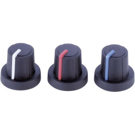 Tête de bouton rotatif PB Fastener 3/03/TPN 130006 Blk/Gy avec pointeur noir, gris (Ø x H) 19 mm x 16 mm 1 pc(s) D93073