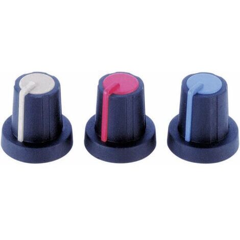 Tête de bouton rotatif PB Fastener 3030398 avec pointeur noir, gris (Ø x H) 16 mm x 16 mm 1 pc(s) D93617