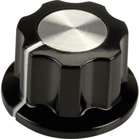 Tête de bouton rotatif SCI RN-99F(6.4mm) avec pointeur noir, blanc (Ø x H) 19.5 mm x 11.5 mm 1 pc(s)