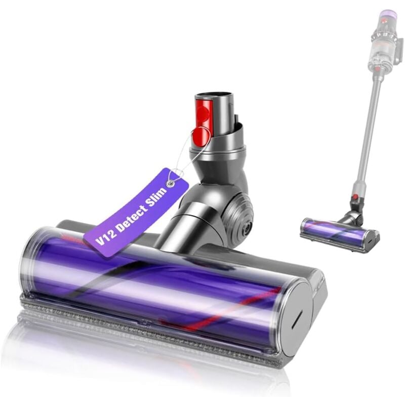 Tête de Brosse compatibilité pour Dyson V12 Detect Slim, Tête de Nettoyage compatibilité pour Dyson V12,Convient pour Les Tapis, Les planchers de