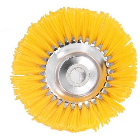 Tête de brosse de désherbage 25mm, fixation métallique pour débroussailleuse à fil d'acier.