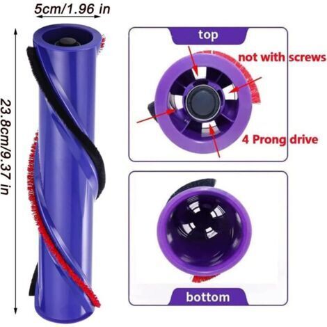 Tête de brosse de rechange pour aspirateur à main sans fil Dyson V8, numéro de modèle 967485-01.