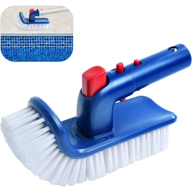 Tête de Brosse Piscine, Tête de Brosse de Piscine, Brosse Nettoyage Piscine Rotative à 180 Degrés, Brosse d'angle de Piscine pour Piscines,
