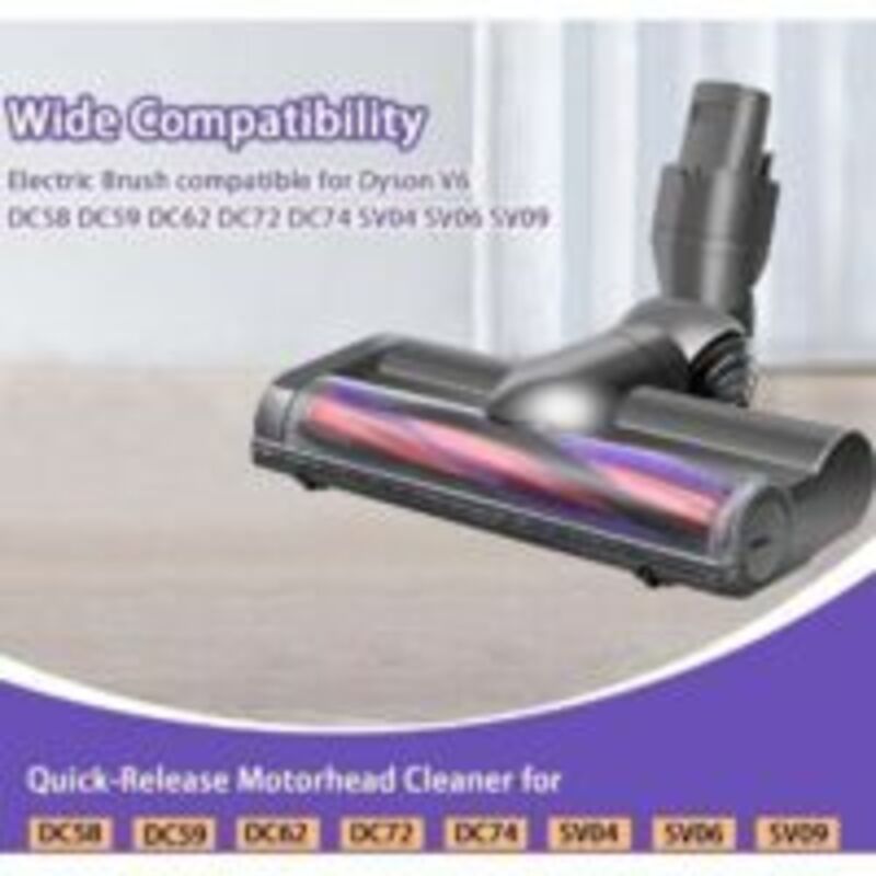 Tête de brosse pour Dyson V6 DC58 DC59 DC62 DC72 D74 SV04 SV06 SV09 Brosse électrique pour Dyson V6 DC58 DC59 DC62 DC72 D74 Accessoire de tête