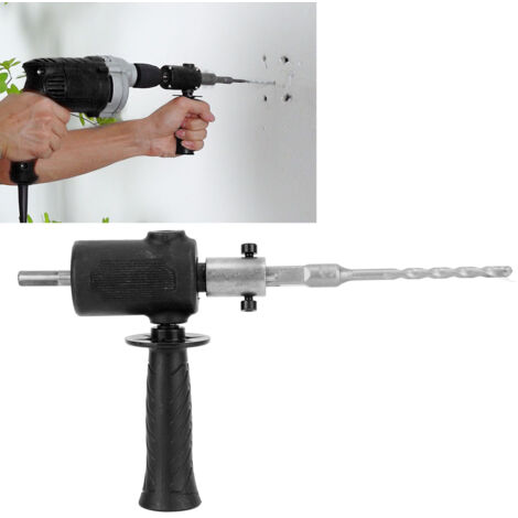 Tête de Conversion pour Marteau Électrique Kit ABS & Stainless Steel 12.5cm Black avec Poignée Mèche et Accessoires