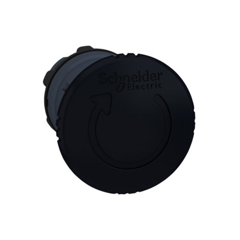 tête de coup de poing - 40 mm - tourner pour déverrouiller - noir - schneider electric zb5as52