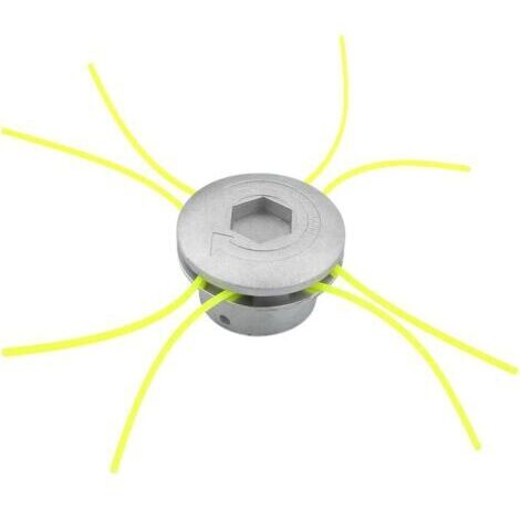 Tête de coupe-bordures universelle à 4 fils avec embout en aluminium, tête de tondeuse à gazon en aluminium