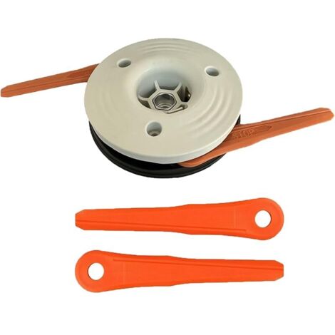 Tête de coupe de rechange 28-2 avec 2 lames de rechange pour STIHL FS56 FS70 FS89 FS91 FS94 FS111 FS120 FS131 FS235 FS250 FR235 FR131 FS240 FSA90 FSA130 FSA130 FSA130 135. Remplace la référence 4 002