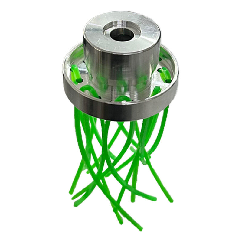 Tête de coupe en aluminium avec 32 cordes de coupe carrées vertes Tête de coupe multi-trous en aluminium