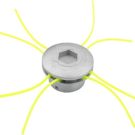 Tête de coupe en aluminium Tête de coupe en fil d'aluminium 4 lignes Tête de coupe universelle pour jardin, pelouse, terrasse