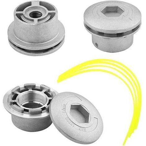Tête de Coupe-Herbe en Aluminium Tondeuse d'herbe Tête Faucheuse pour Accessoires de Tondeuse à Gazon 2pcs
