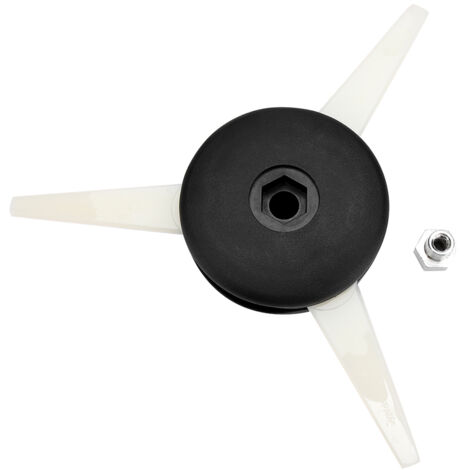 Tête de Coupe pour Débroussailleuse avec 3 Lames Remplaçables PolyCut 6‑3 en Plastique Durable, Conique M8, Compatible avec Outils de Jardinage - Lot de 1