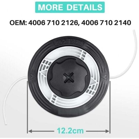 UNION Tête de coupe pour débroussailleuse STIHL FS38 FS40 FS45 FS50 FSE60 FSE71 FSE81 FSA60R FSA86R FSB-KM, JRISBO Autocut C 6-2 Tête de coupe Accessoires de tondeuse