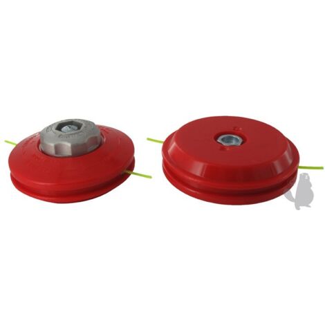 Tête de débroussailleuse 2 lignes – Compatible TECOMEC – Diamètre 125 mm – Filetage M8 X 1,25 – Coupe efficace avec fils en nylon