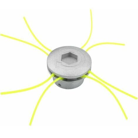 Tête de débroussailleuse aluminium double fil nylon – Résistante à la corrosion – Compatible tondeuses – Installation facile et légère