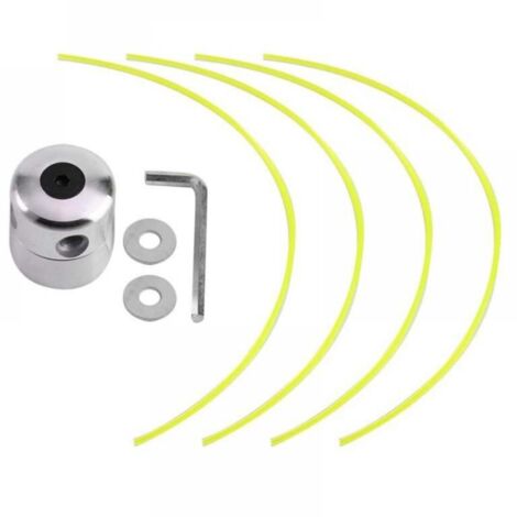 Tête de débroussailleuse de rechange universelle en aluminium avec 4 cordes de désherbage 1 clé 2 rondelles, support tondeuse M10
