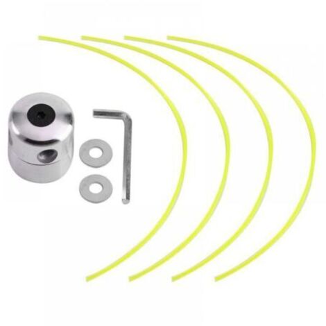 Tête de débroussailleuse de rechange universelle en aluminium avec 4 cordes de désherbage 1 clé 2 rondelles, support tondeuse M10