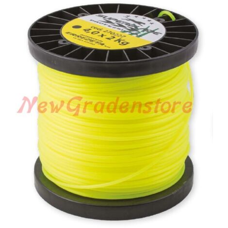 Tête de débroussailleuse fil jaune 270220 carré diamètre 3.0 mm 10 kg