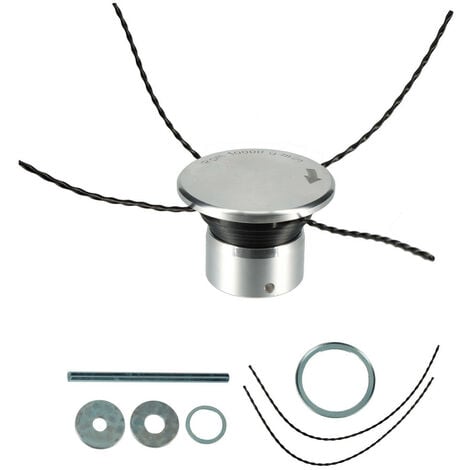 Tête de débroussailleuse universelle aluminium 4 fils nylon torsadés 3mm